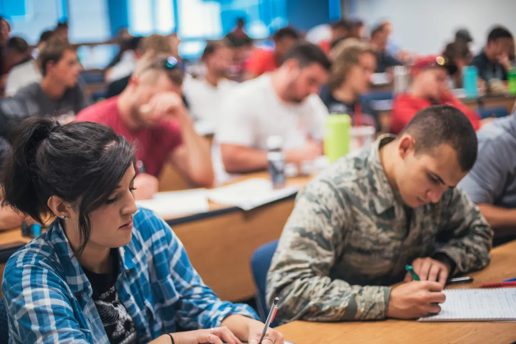 students taking notes during class