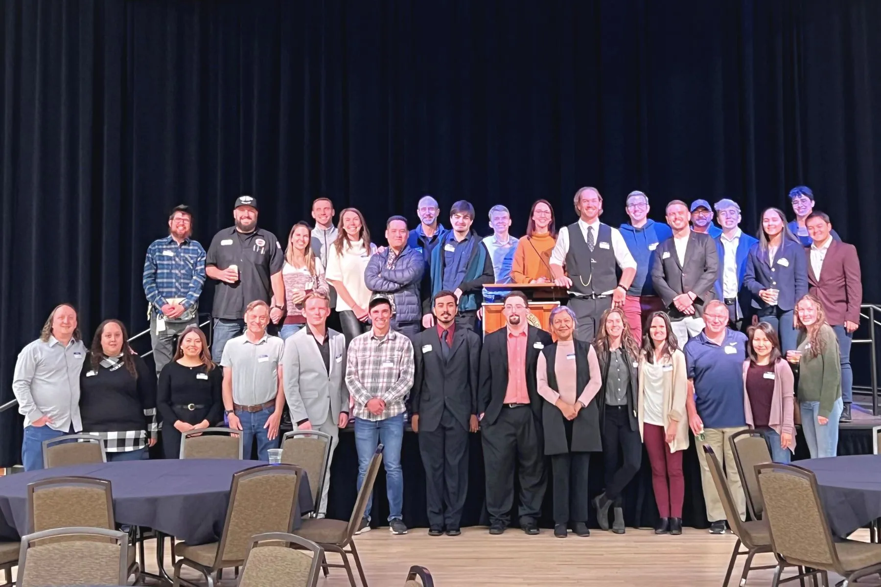 group photo of department faculty at conference