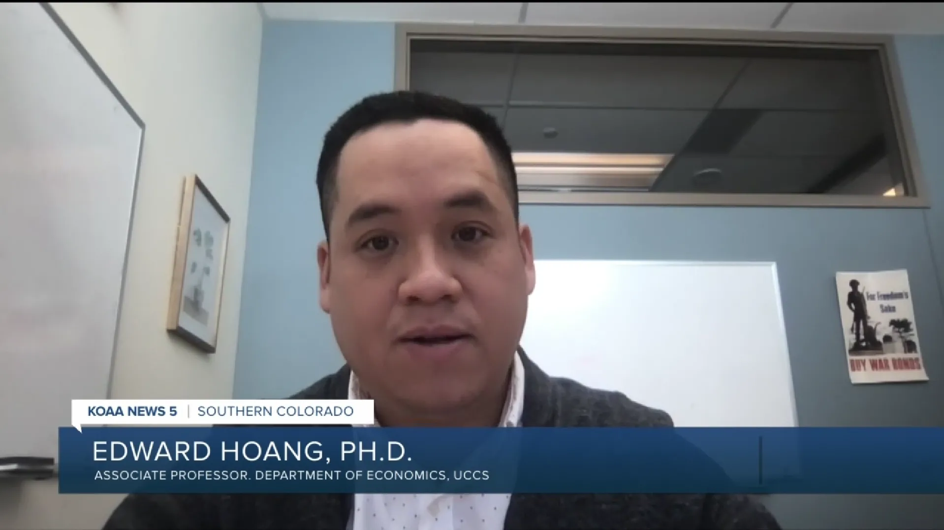 Professor Ed Hoang chats with local news station KOAA